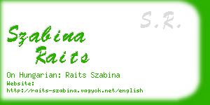 szabina raits business card